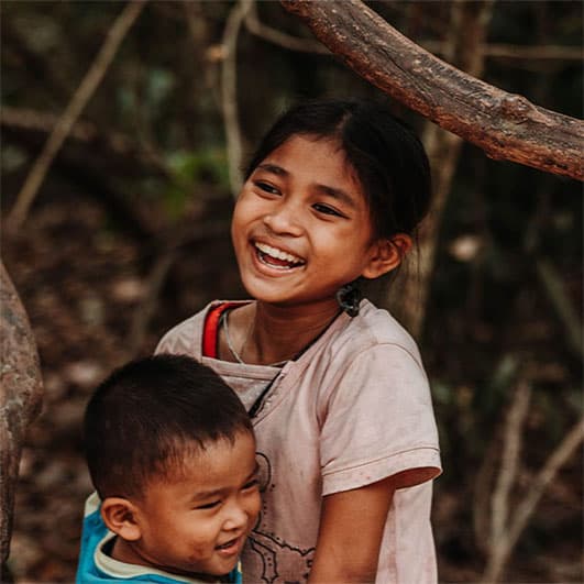 Children supported by Voice of the Voiceless charity